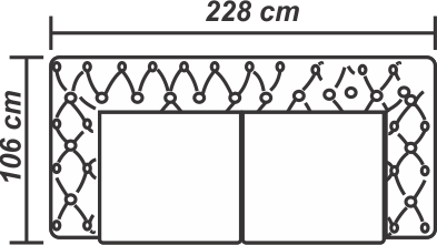 Canapea London Chesterfield 3 locuri extensibila