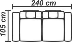 Canapea Pannonia 3 locuri extensibila